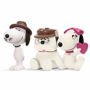 Vintage Authentic Schleich Peanuts Set of 3- Spike, Belle & Olaf New w/Tag